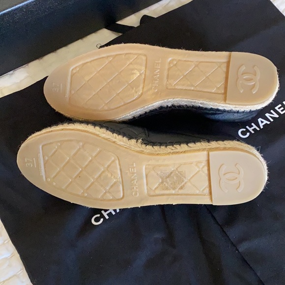 ❤️Chanel Lambskin Black Espadrilles ❤️ - Picture 6 of 8